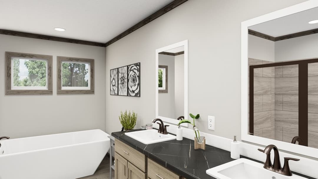 The madison bathroom home features